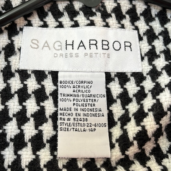 Sag Harbor houndstooth jacket! Sz 14 EUC - Picture 3 of 9